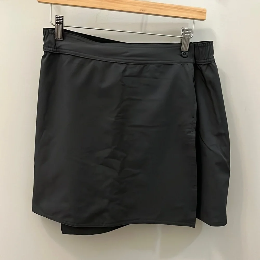 UV Skinz Wrap Skirt UPF 50 Gray Size Small/Medium Sun Golf Beach Swim Zip Pocket